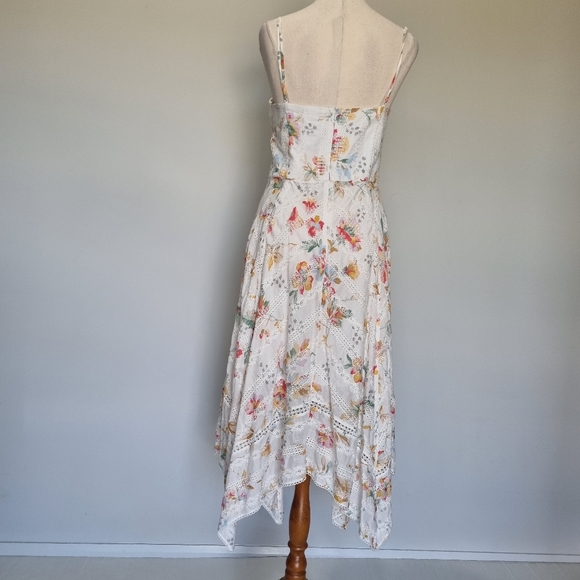 Zimmermann Belle Bustier White Floral Embroidered Eyelet Midi Dress Size 2 - Picture 5 of 11